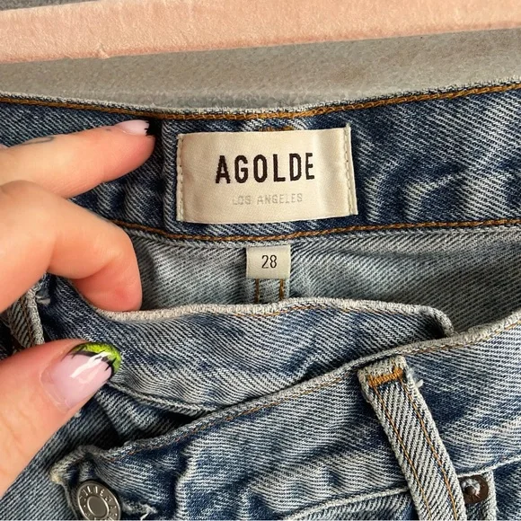 Agolde Criss Cross Short in Momentum